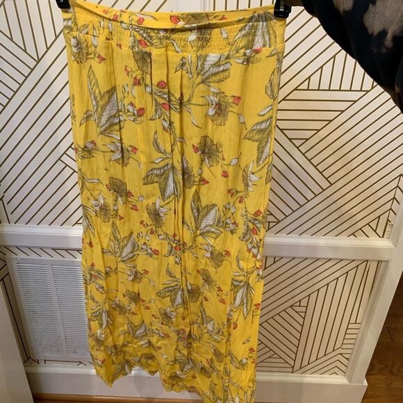 Express Floral Boho Wrap Maxi Skirt Yellow - Picture 8 of 9